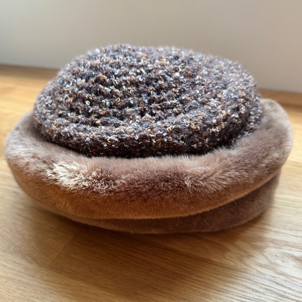 Holt Renfrew Knit Hat with Faux Fur Trim